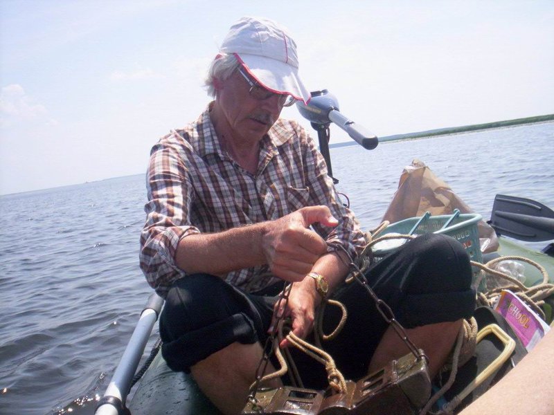 Відбір проб макрозообентосу на Київському водосховищі